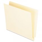 Manila End Tab Folders, 9.5" Front, 1-Ply Straight Tabs, Letter Size, 100/Box