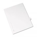 Preprinted Legal Exhibit Side Tab Index Dividers, Allstate Style, 26-Tab, H, 11 x 8.5, White, 25/Pack