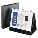 Easel Presentation Durable Binder with Round Rings, 3 Rings, 1" Capacity, 11 x 8.5, Black