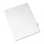 Preprinted Legal Exhibit Side Tab Index Dividers, Allstate Style, 10-Tab, 6, 11 x 8.5, White, 25/Pack