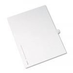 Preprinted Legal Exhibit Side Tab Index Dividers, Allstate Style, 10-Tab, 11, 11 x 8.5, White, 25/Pack