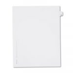 Preprinted Legal Exhibit Side Tab Index Dividers, Allstate Style, 10-Tab, 48, 11 x 8.5, White, 25/Pack