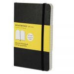 Classic Softcover Notebook, 4 sq/in Quadrille Rule, Black Cover, 5.5 x 3.5, 192 Sheets