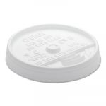 Sip Thru Lids For 10, 12 oz Foam Cups, Plastic, White, 1000/Carton