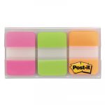 File Tabs, 1 x 1 1/2, Assorted Brights, 66/Pack