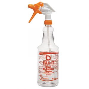 Empty Color-Coded Trigger-Spray Bottle,32oz for Citrus All-Purpose Cleaner,12/CT