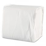 Dinner Napkins, 1-Ply, 17 x 17, White, 250/Pack, 12 Packs/Carton
