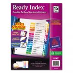 Customizable TOC Ready Index Multicolor Dividers, 15-Tab, Letter
