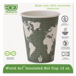 World Art Renewable & Compostable Insulated Hot Cups - 12oz., 40/PK, 15 PK/CT