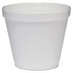 Food Containers, Foam, 8oz, White, 1000/Carton