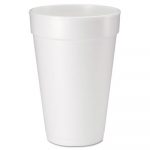 Drink Foam Cups, 16 oz, White, 20/Bag, 25 Bags/Carton