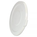 Round Flat Top Lid, for 32-Gallon Round Brute Containers, 22 1/4", dia., White
