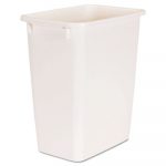 Open-Top Wastebasket, Rectangular, Plastic, 5 1/4 gal, Bisque