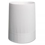 Stirling Fluted Chef's Hats, Paper, White, Adjustable, 10 in Tall, 12/Carton