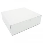 Tuck-Top Bakery Boxes, 10w x 10d x 3h, White, 200/Carton