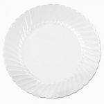 Classicware Plates, Plastic, 10.25 in, Clear, 18/Bag, 8 Bag/Carton