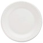 Non-Laminated Foam Dinnerware, Plates, 7"Diameter, White,125/Pack,8/Carton
