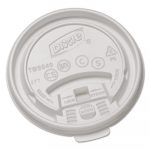 Plastic Lids for Hot Drink Cups, 10oz, White, 1000/Carton