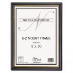 EZ Mount Document Frame/Accent, Plastic, 8 x 10, Black/Gold