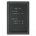 Enclosed Magnetic Directory, 24 x 36, Black Surface, Graphite Aluminum Frame