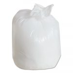 Low Density Can Liners, 60 gal, 0.8 mil, 38" x 58", White, 100/Carton