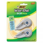 Wite-Out Ecolutions Mini Correction Tape, White, 1/5" x 235", 2/Pack
