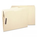Poly Top Tab Folder with Two Fasteners, 1/3-Cut Tabs, Letter Size, Manila, 24/Box