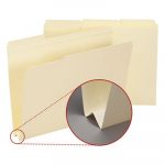 Expandable Heavyweight File Folders, 1/3-Cut Tabs, Letter Size, Manila, 50/Box