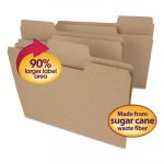 Tree Free SuperTab File Folders, 1/3-Cut Tabs, Letter Size, Natural Brown, 100/Box