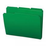 Top Tab Poly Colored File Folders, 1/3-Cut Tabs, Letter Size, Green, 24/Box