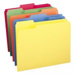 Colored File Folders, 1/3-Cut Tabs, Letter Size, Assorted, 100/Box