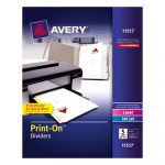 Customizable Print-On Dividers, Letter, 5-Tabs/Set,  25 Sets/Pack