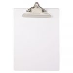 Recycled Plastic Clipboard with Ruler Edge, 1" Clip Cap, 8 1/2 x 12 Sheet, Clear