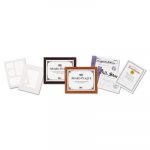 Plaque-In-An-Instant Kit w/Certs & Mats, Wood/Acrylic Up to 8 1/2 x 11, Mahogany