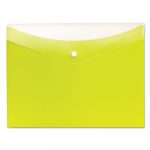 Poly Snap Envelope, Snap Closure, 8.5 x 11, Limeade