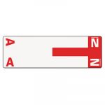 Alpha-Z Color-Coded First Letter Combo Alpha Labels, A/N, 1.16 x 3.63, Red/White, 5/Sheet, 20 Sheets/Pack