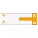 Alpha-Z Color-Coded First Letter Combo Alpha Labels, F/S, 1.16 x 3.63, Orange/White, 5/Sheet, 20 Sheets/Pack