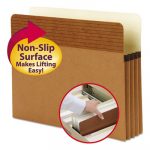 Easy Grip Pockets, 3.5" Expansion, Letter Size, Redrope, 25/Box