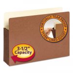 Redrope Drop-Front File Pockets w/ Fully Lined Gussets, 3.5" Expansion, Legal Size, Redrope, 10/Box