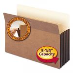 Redrope Drop-Front File Pockets w/ Fully Lined Gussets, 5.25" Expansion, Legal Size, Redrope, 10/Box