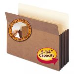 Redrope Drop-Front File Pockets w/ Fully Lined Gussets, 5.25" Expansion, Letter Size, Redrope, 10/Box