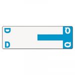 Alpha-Z Color-Coded First Letter Combo Alpha Labels, D/Q, 1.16 x 3.63, Light Blue/White, 5/Sheet, 20 Sheets/Pack