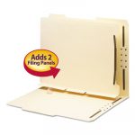 Self-Adhesive Folder Dividers for Top/End Tab Folders w/ 2-Prong Fasteners, Letter Size, Manila, 25/Pack