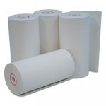 Deluxe Direct Thermal Print Paper Rolls, 0.38" Core, 4.38" x 127ft, White, 50/Carton