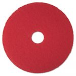 Low-Speed Buffer Floor Pads 5100, 24" Diameter, Red, 5/Carton