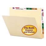 Heavyweight Manila End Tab Conversion File Folders, Straight Tab, Letter Size, 100/Box