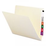 Heavyweight Manila End Tab Folders, 9.5" Front, 1-Ply Straight Tab, Letter Size, 100/Box