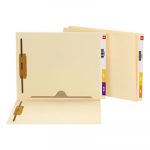 Heavyweight Manila End Tab Pocket Folders with Two Fasteners, Straight Tab, Letter Size, 50/Box