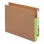 Redrope Drop-Front End Tab File Pockets w/ Fully Lined Colored Gussets, 3.5" Expansion, Letter Size, Redrope/Green, 10/Box