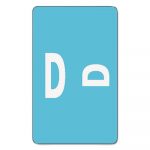 Alpha-Z Color-Coded Second Letter Alphabetical Labels, D, 1 x 1.63, Light Blue, 10/Sheet, 10 Sheets/Pack